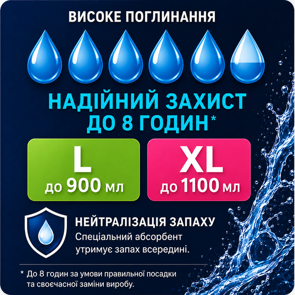 Подгузники-трусики L (100-130 см) ComfortDry, 30 шт - для взрослых 005507 фото