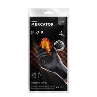 Нітрилові рукавички Cупер міцні GoGrip Mercator Medical, щільність 6.7 г. &mdash; чорні M (7-8) (4 шт/2 пари) 005558 фото