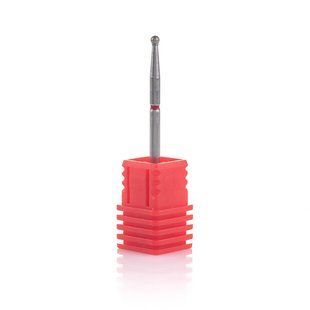 Фреза алмазная Nail Drill для обработки кутикулы "Шарик" - 001 018R диаметр 1.8 мм (красная насечка) 002895 фото