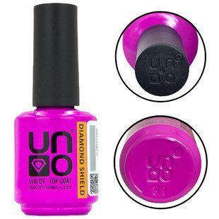 UNO Топ для нігтів Diamond Shield Top Coat без липкого шару, 15 мл 004475 фото