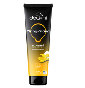 Гель-змазка для масажу Dolphi Ylang-Ylang з екстрактом ромашки 200мл 002412 фото