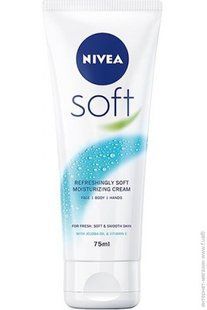 Освежающий увлажняющий крем Nivea&nbsp;Soft для лица, рук и тела 75 мл 003925 фото
