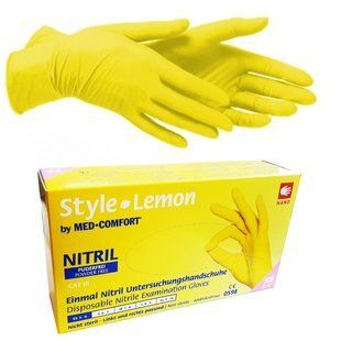 Нитриловые перчатки AMPri Style желтые Lemon 001354 фото
