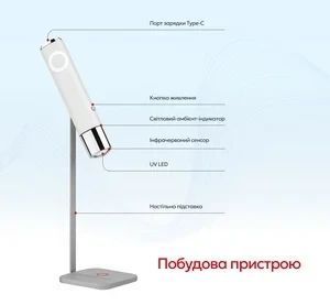 Портативна LED лампа-фонарик O NAIL White з USB-зарядкою 005481 фото