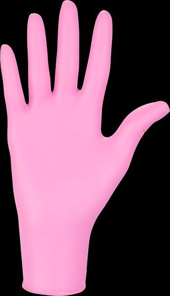 Нитриловые перчатки Nitrylex&reg; Pink, плотность 3.5 г. - розовые (100 шт) M (7-8), Розовый 000341 фото