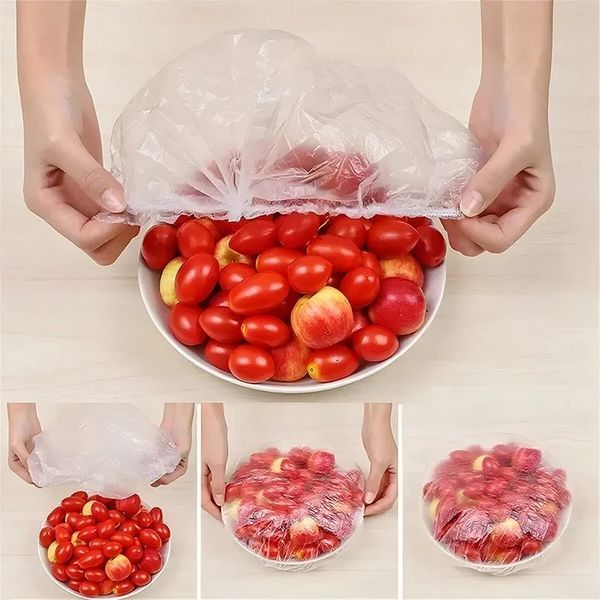 Пакеты для хранения продуктов в холодильнике на резинке для тарелок (50 шт.) 005282 фото