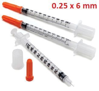 BD MicroFine Plus 0.5 мл U-100 (упаковка 100 шт) Инсулиновый шприц 31G (0.25*6 mm) 000001 фото